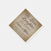 Serviette En Papier Pour aimer rire Rustique Burlap Mariage serviettes (Coin)
