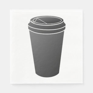 Serviette En Papier Pour aller gradient noir de tasse (Togo de papier)