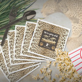 Serviette en papier pour anniversaire à motif léop