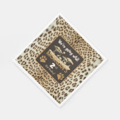 Serviette en papier pour anniversaire à motif léop (Coin)
