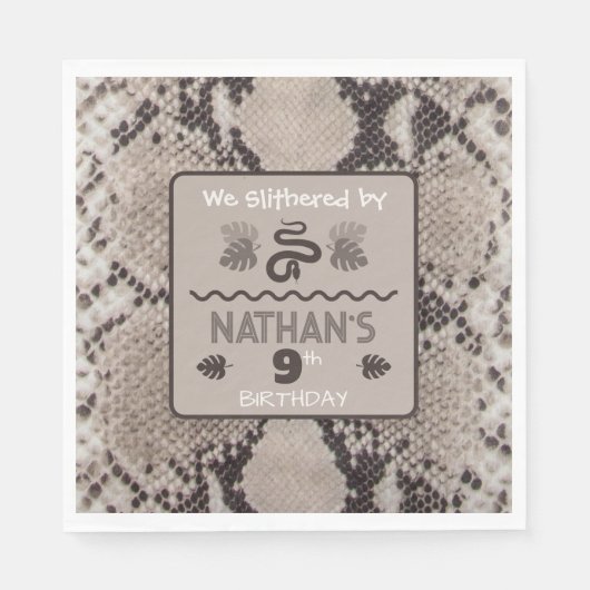 Serviette en papier pour anniversaire à motif serp (Devant)