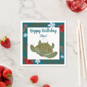 Serviette en papier pour anniversaire avec une tor (En situation)