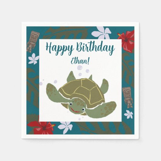 Serviette en papier pour anniversaire avec une tor (Devant)