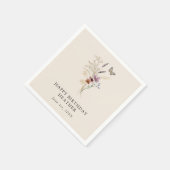 Serviette en papier pour anniversaire Boho (Coin)