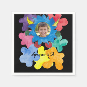 Serviette en papier pour anniversaire de monstre à