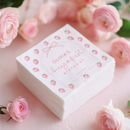 Serviette en papier pour anniversaire de première 