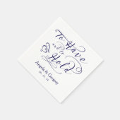 Serviette En Papier Pour avoir et pour tenir le Mariage | Bleu Marine (Coin)