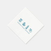Serviette en papier pour Baby Shower Bleu (Coin)