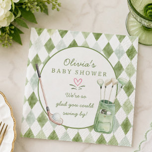 Serviette en papier pour Baby Shower de golf