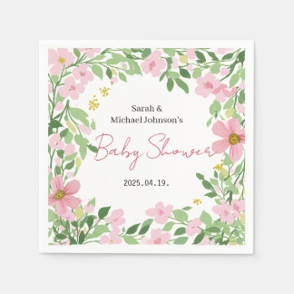 Serviette en papier pour Baby Shower Natural Garde