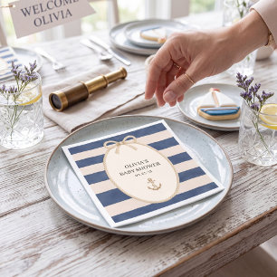 Serviette en papier pour baby shower sur le thème
