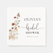 Serviette en papier pour Baby Shower Tiny Wildflow (Devant)