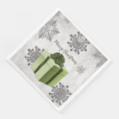 Serviette en papier pour cadeau de Noël vert (Coin)