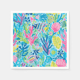Serviette en papier pour cocktail à motif graphiqu