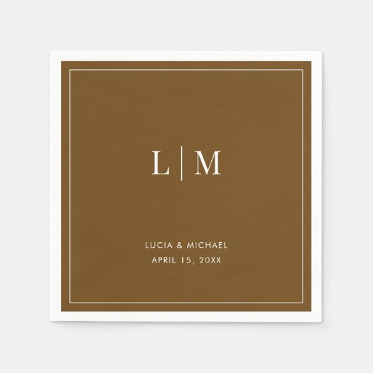 Serviette en papier pour cocktail de mariage (Devant)