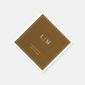 Serviette en papier pour cocktail de mariage (Coin)