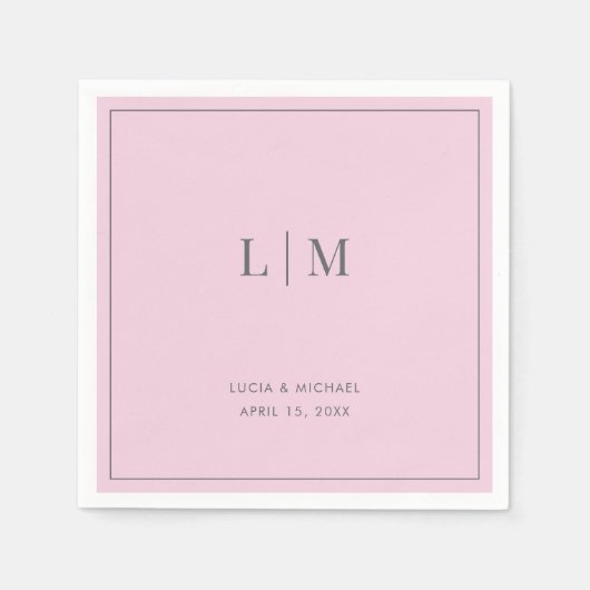 Serviette en papier pour cocktail de mariage (Devant)