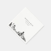 Serviette en papier pour cocktail de mariage à Hou (Coin)