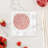 Serviette en papier pour cocktail intitulée PINWHE (En situation)
