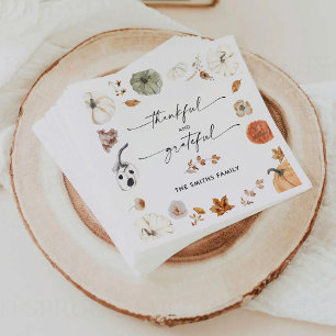 Serviette en papier pour diner de Thanksgiving aux