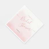 Serviette en papier pour douche de mariée. (Coin)