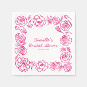 Serviette en papier pour douche de mariée à motif  (Devant)