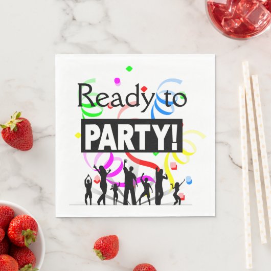 Serviette en papier pour faire la fête (En situation)