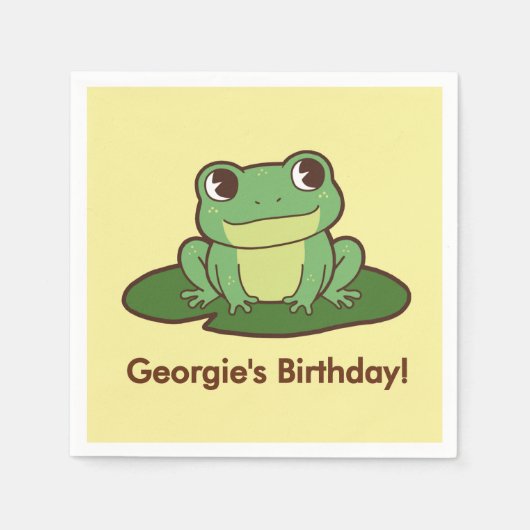 Serviette en papier pour fête d'anniversaire de gr (Devant)