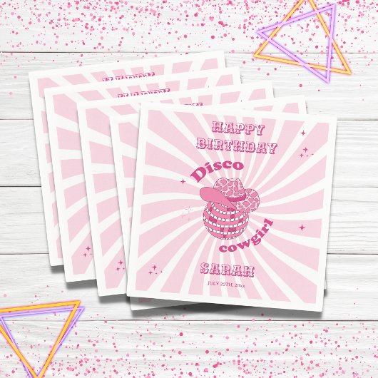 Serviette en papier pour fête d'anniversaire Disco