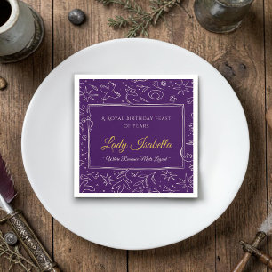 Serviette en papier pour fête d'anniversaire royal