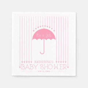 Serviette en papier pour fête de baby shower fille
