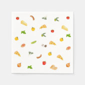Serviette en papier pour fête élégante Pizza Dîner (Devant)