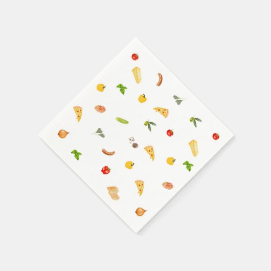 Serviette en papier pour fête élégante Pizza Dîner (Coin)