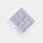 Serviette en papier pour jardin de fleurs violette (Coin)