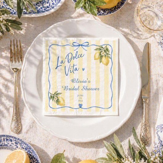 Serviette en papier pour la douche de mariée La Do