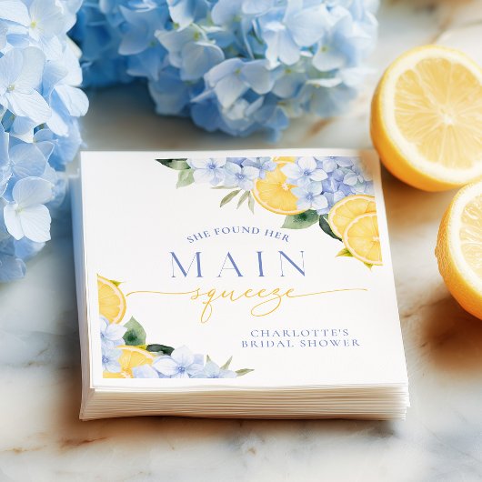 Serviette en papier pour la douche de mariée Main