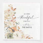Serviette en papier pour le dîner de Thanksgiving (Devant)