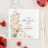 Serviette en papier pour le dîner de Thanksgiving (En situation)