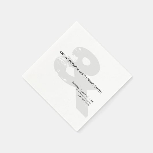 Serviette en papier pour mariage à l'ampersand rus (Coin)