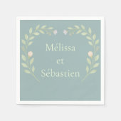 Serviette en papier pour mariage personnalisable (Devant)