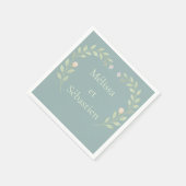 Serviette en papier pour mariage personnalisable (Coin)