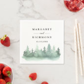 Serviette en papier pour mariage rustique de Pine  (En situation)