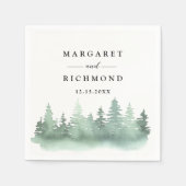 Serviette en papier pour mariage rustique de Pine  (Devant)
