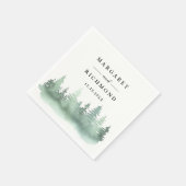 Serviette en papier pour mariage rustique de Pine  (Coin)