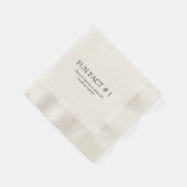 Serviette en papier pour mariage simple avec anecd (Coin)