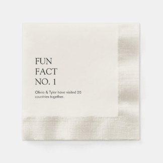 Serviette en papier pour mariage simple avec anecd