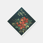 Serviette En Papier Pour nous un enfant est né Écriture Découpage (Coin)