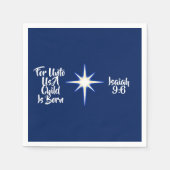 Serviette En Papier Pour Nous Un Enfant Est Né Napkin (Devant)