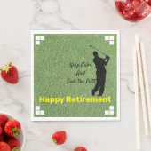 Serviette en papier pour retraite heureuse (En situation)