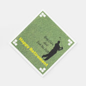 Serviette en papier pour retraite heureuse (Coin)